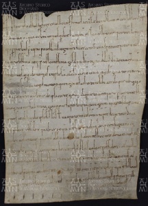 1 A.1.Ir, Donazione fatta da Flavio Astolfo re dei Longobardi a favore di Lapicino vescovo 749-756